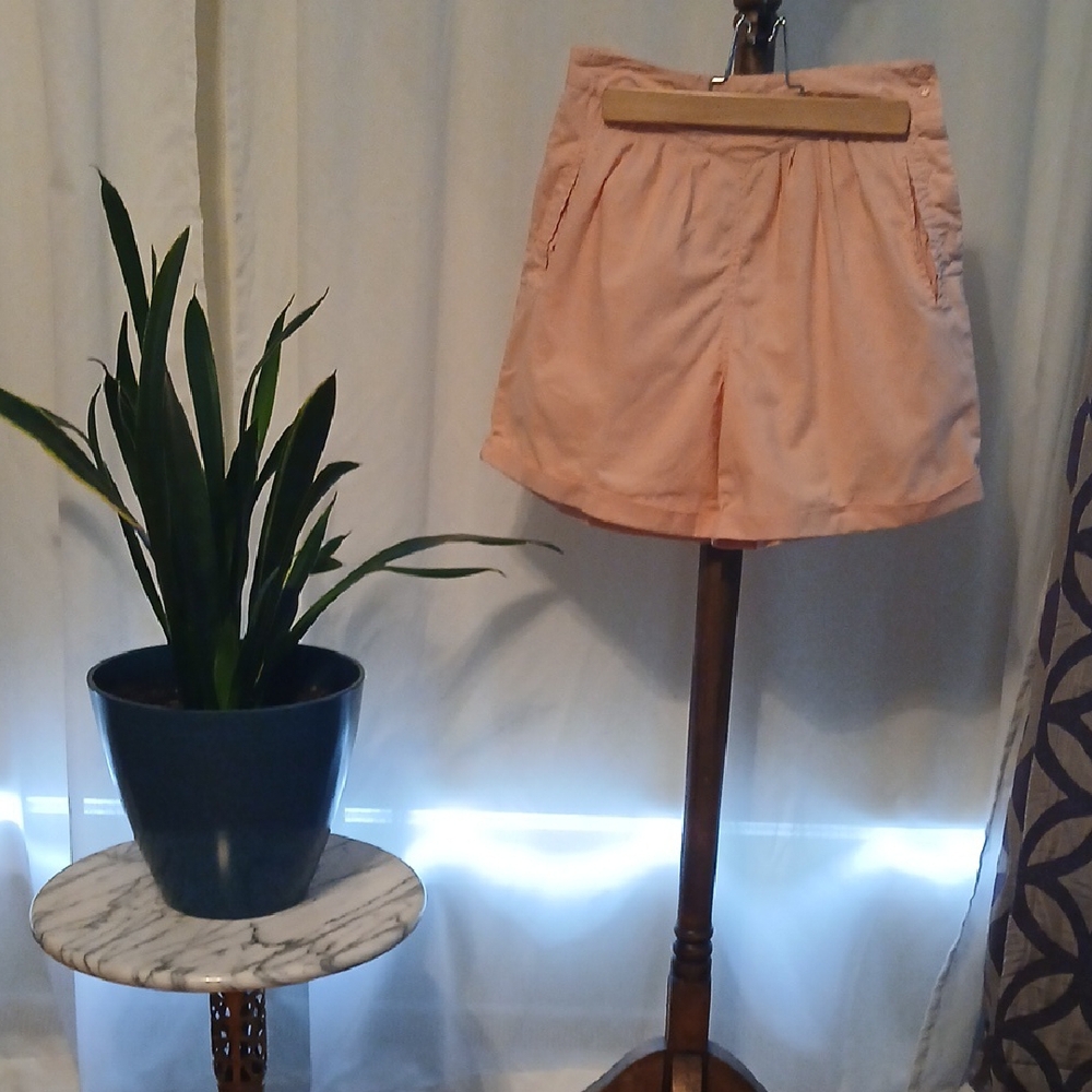 Vintage Pink-peach Bermudas High-Waisted Relaxed Fit